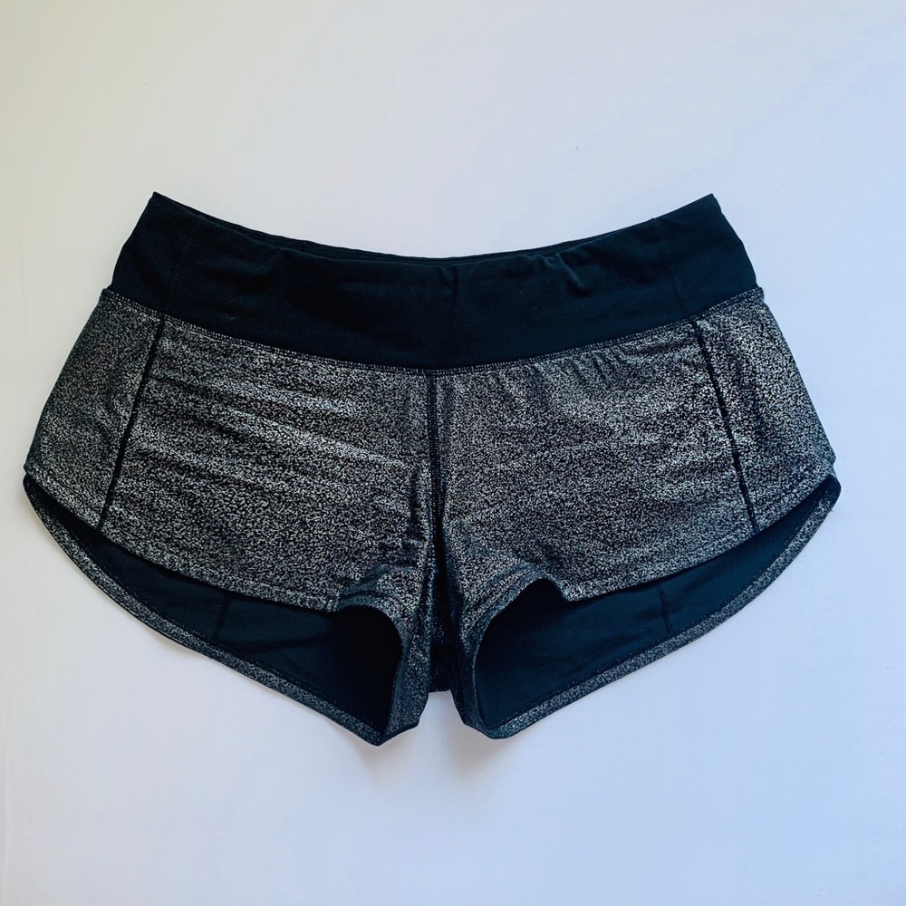 RARE Lululemon Athletica Foil Speed Up Shorts